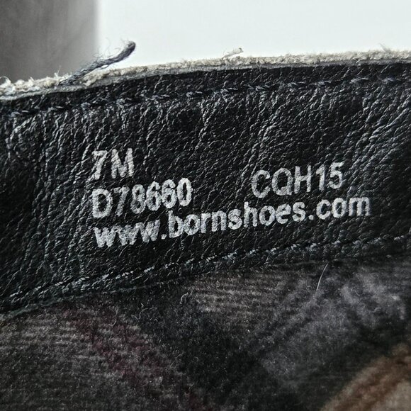 Born Helen Grey Riding Boots Women's Distressed Leather Full Zip Side Western 7M - Picture 11 of 13